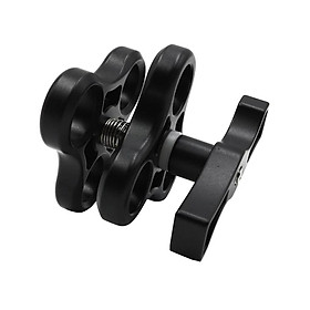 Aluminum Alloy 1'' Ball Clamp 3 Mount Hole for Diving Underwater Camera Arm Tray for GoPro LED Light