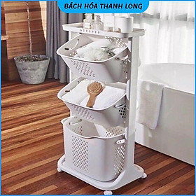 Giỏ Đựng Đồ Đa Năng 3 Tầng Việt Nhật Giỏ Đựng Quần Áo 3 Tầng Có Bánh Xe Việt Nhật