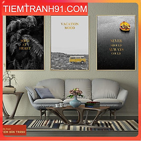 Tranh treo tường - Bộ 3 bức canvas tổng hợp 37 , tranh canvas giá rẻ