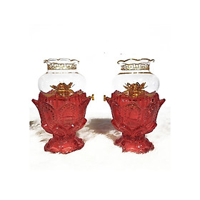 Mua Combo 2 chiếc Đèn thờ đốt dầu thuỷ tinh đỏ KH13172