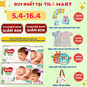 Tã/Bỉm dán siêu cao cấp Huggies Platinum Nature Made size M64 (64 miếng)