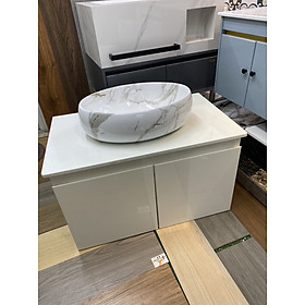 Mua Chậu lavabo rửa mặt bầu dục vân khói