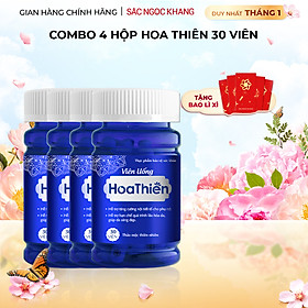 Combo 4 Viên uống Hoa Thiên hộp 30 viên hỗ trợ cân bằng nội tiết tố, cải thiện sinh lý
