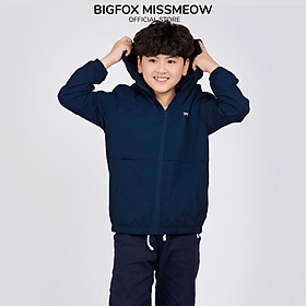 Áo khoác gió trẻ em Bigfox Miss Meow size đại 2 lớp có mũ cho trẻ em, bé trai bé gái thu đông từ 3-11 tuổi 30kg 43kg