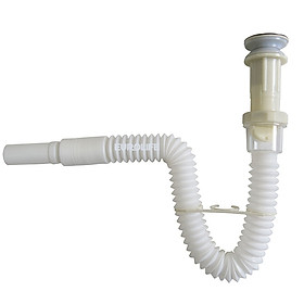 Bộ xả lavabo Inox ống lò xo nhựa linh hoạt Eurolife EL-BX02 (Trắng)