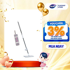 Cây Lau Nhà MyJae Đài Loan Sợi Polyester Kéo Vắt Thông Minh 360 Độ 125cm