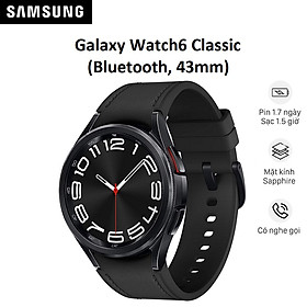 Đồng hồ thông minh Samsung Galaxy Watch 6 Classic (Bluetooth, 43mm) R950 - Hàng Chính Hãng