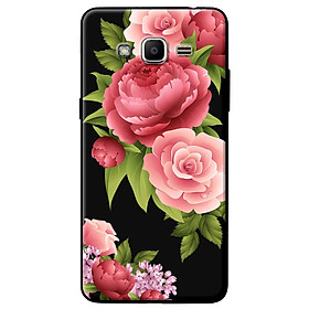 Ốp lưng  dành cho Samsung Galaxy J5 (2016) mẫu Hoa hồng đỏ nền đen