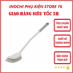 Chổi Cọ Tolet Đầu Cong Kirei Chuẩn Nhật - Hàng chính hãng inochi ( tặng kèm khăn lau đa năng pakasa)