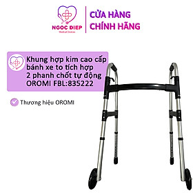 Khung hợp kim cao cấp bánh xe to tích hợp 2 phanh chốt tự động OROMI