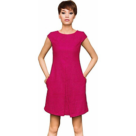Đầm chữ A xếp ly giữa Hanali