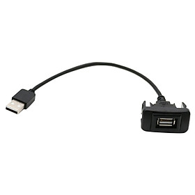 Car Dashboard Flush USB 2.0 Port Panel Panel Mount Cable Extension Lead Accessory