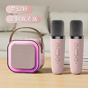 Loa Bluetooth Karaoke Ngoài Trời Mini Di Động Có Thẻ Micro Không Dây Loa Siêu Trầm Âm Lượng Cao Caixa De Som Quà Tặng Trẻ Em