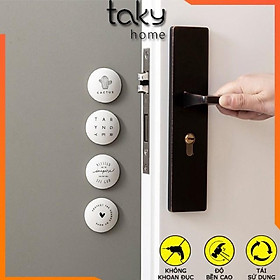 Mua 4 Miếng Chặn Cửa Dán Tường  Chặn Cửa Chống Va Đập  Ngăn Va Chạm Cánh Cửa  Tay Nắm Cửa Với Tường  Taky Home 1600Set4