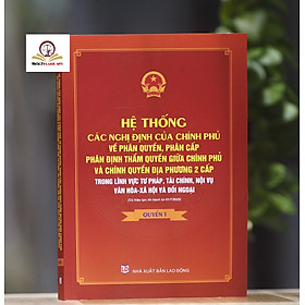 Hệ thống các nghị định của Chính phủ về phân quyền, phân cấp, phân định thẩm quyền giữa Chính phủ và chính quyền địa phương 2 cấp trong lĩnh vực tư pháp, tài chính, nội vụ, văn hóa - xã hội và đối ngoại (có hiệu lực thi hành từ 01/7/2025) - 