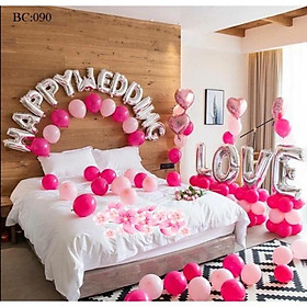 Bộ Trang Trí Phòng Cưới Đầy Đủ phụ kiện+ Tặng Kem Bơm Tay Và Băng Dính