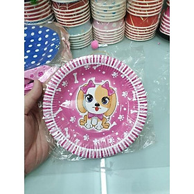 Mua Set 6 cái Dĩa Giấy Sinh Nhật Chủ Đề Dành Cho Bé Gái