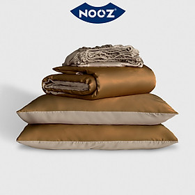 Bộ Chăn Ga Gối Lụa NOOZ Bedding Vải Mát Lạnh 4 món Giúp Ngủ Ngon Sâu Giấc