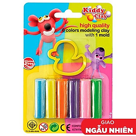 Đất Nặn Kiddy Clay 6 Màu + Khuôn Hình ST-50-6SM Mẫu Màu Giao Ngẫu Nhiên