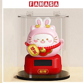 Tượng Thỏ Chiêu Tài Lắc - Trang Trí Tết - JS872 - Màu Hồng