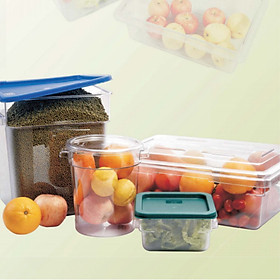Hộp nhựa đựng thực phẩm có nắp đậy, Thương hiệu JIWINS, Dáng vuông, Dùng cho tủ lạnh