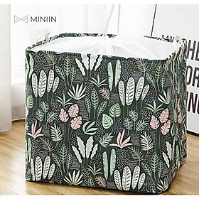 Túi Bạt Đựng Quần Áo, Chăn Mền, Chống Thấm Nước - Hàng Loại 1 Chính Hãng MINIIN -Sọt Đựng Đồ Gấp Gọn Đa Năng Cỡ Đại 50x40x50cm - 100 Lít Siêu To - Màu Tối Ngẫu Nhiên