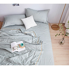 Mua Bộ Chăn Hè Ga Gối Cotton 100% 4 Món Chăn Chần Hè Mẫu Mới Nhất 2024( 1 ga + 2 vỏ gối đầu + 1 chăn đã chàn bông )
