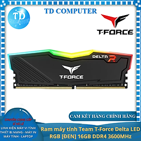 Ram máy tính Team T-Force Delta LED RGB16GB DDR4 3600MHz