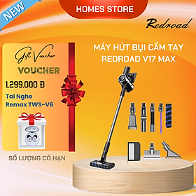 Mua Máy Hút Bụi Không Dây Cầm Tay XIAOMI REDROAD V17 MAX - Đổ Rác Tự Động Với Bộ Lọc Kép Lực Hút Cực Mạnh 26500 Pa Thời Gian Làm Việc 60 Phút  Diện Tích Hoạt Động 200m2 Công Suất 450 W - Hàng Chính Hãng