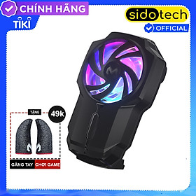 Quạt tản nhiệt điện thoại SIDOTECH FL05 Version 5 gaming phiên bản 2021 pin sạc 700mAh Led RGB tốc độ 6000 vòng/phút độ mở rộng 66-84mm làm mát cực nhanh cho khi chơi game mobile bị nóng - Hàng chính hãng