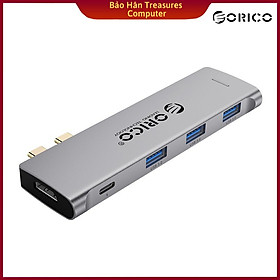 Mua Hub chuyển đổi USB Type-C 5 trong 1 dành cho Macbook/Laptop ORICO 2CT-5H-GY1 Hàng Chính Hãng