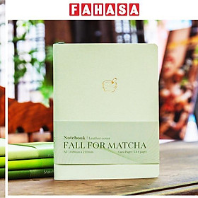 Sổ Bìa Da Mềm - Fall For Matcha A5 - Kẻ Caro - 144 Trang 100gsm - The Sun - Milky Matcha