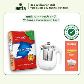 Mua  COMBO TRÀ + BÌNH  Trà TARAGUI Yerba Maté Original - Vị truyền thống + Tặng kẹp trà + Free 10 túi lọc trà tái sử dụng