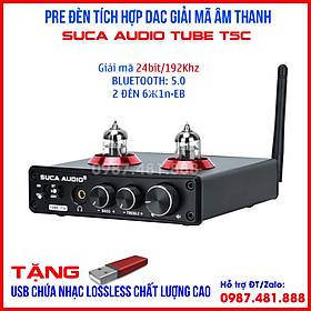 Suca Audio TUBE T5C - Pre đèn tích hợp DAC giải mã âm thanh 24bit/192K - Tặng USB nhạc lossless - Hàng chính hãng