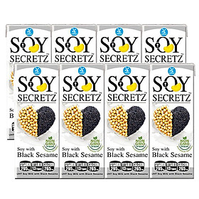 Bộ 2 Lốc Sữa Đậu Nành Với Mè Đen Soy Secretz (180ml x 8 Hộp)