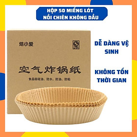 Hộp 50 Giấy Thấm Dầu,Miếng Lót Chống Dầu Mỡ Cỡ Lớn Cho Nồi Chiên Không Dầu Dễ Dàng Vệ Sinh ,Tiết Kiệm Thời Gian K173