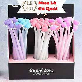 Bút gel silicone hình dạng tình yêu bút đầy màu sắc học sáng tạo