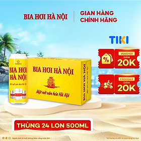 Bia Hơi Hà Nội - Thùng 24 lon 500ml