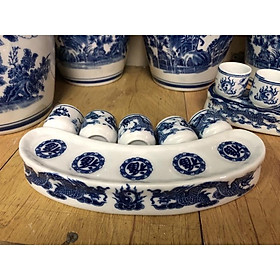 Kỷ Thờ Men Lam 3 và 5 chén ( cong và thẳng)o