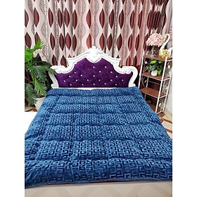 CHĂN LÔNG CỪU VÂN CHỮ VẠN 2MX2M2 (NẶNG 3,5KG) CHĂN ĐẠI HAN CAO CẤP