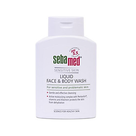 Sữa rửa mặt và tắm toàn thân cho da nhạy cảm Sebamed Liquid Face & Body Wash 200ml