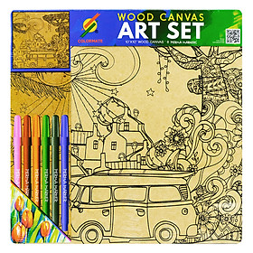 Bộ Canvas Gỗ Ô Tô (10x10cm)