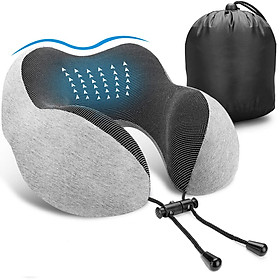 Mua Gối Chữ U Văn Phòng  Du Lịch  Tựa Đầu Ô Tô  Máy Bay. Chất Liệu Memory Foam Bảo Vệ Chống Mỏi Cổ (Màu Xám Ghi)