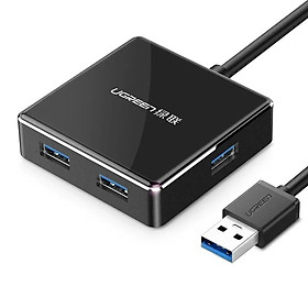 Mua Ugreen UG20787US168TK 1M màu Đen Bộ chia HUB USB 3.0 sang 4 USB 3.0 hỗ trợ nguồn 5V - HÀNG CHÍNH HÃNG