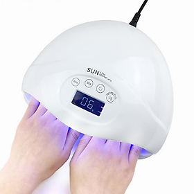 Máy sấy khô móng tay SUN5 đèn led UV siêu khô dành cho sơn gel 48W - Hàng chính hãng