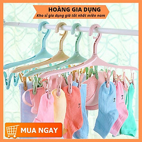 Mua Móc Treo Quần Áo 8 Kẹp Phơi Quần Áo Trẻ Em Đồ Lót Tất Vớ H252