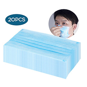 20Pcs/Bag 3 Layers Disposable Mouth-muffle Face Cover Men Women Anti-fog Breathable