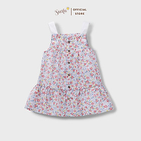 Đầm Bé Gái/Váy Bé Gái Chữ A Họa Tiết Xinh Xắn Mịn Mát Dễ Thương - SAOLA KIDS CLOTHING