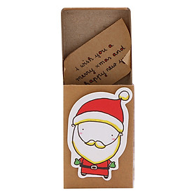 Nơi bán Thiệp Giáng Sinh Hộp Diêm - Cute Santa Claus Wish You A Merry Xmas New Year CM045 - Giá Từ -1đ