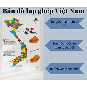 Bộ lắp ghép nam châm BĐVN Học liệu, decor trang trí - Metis đồ chơi cho con